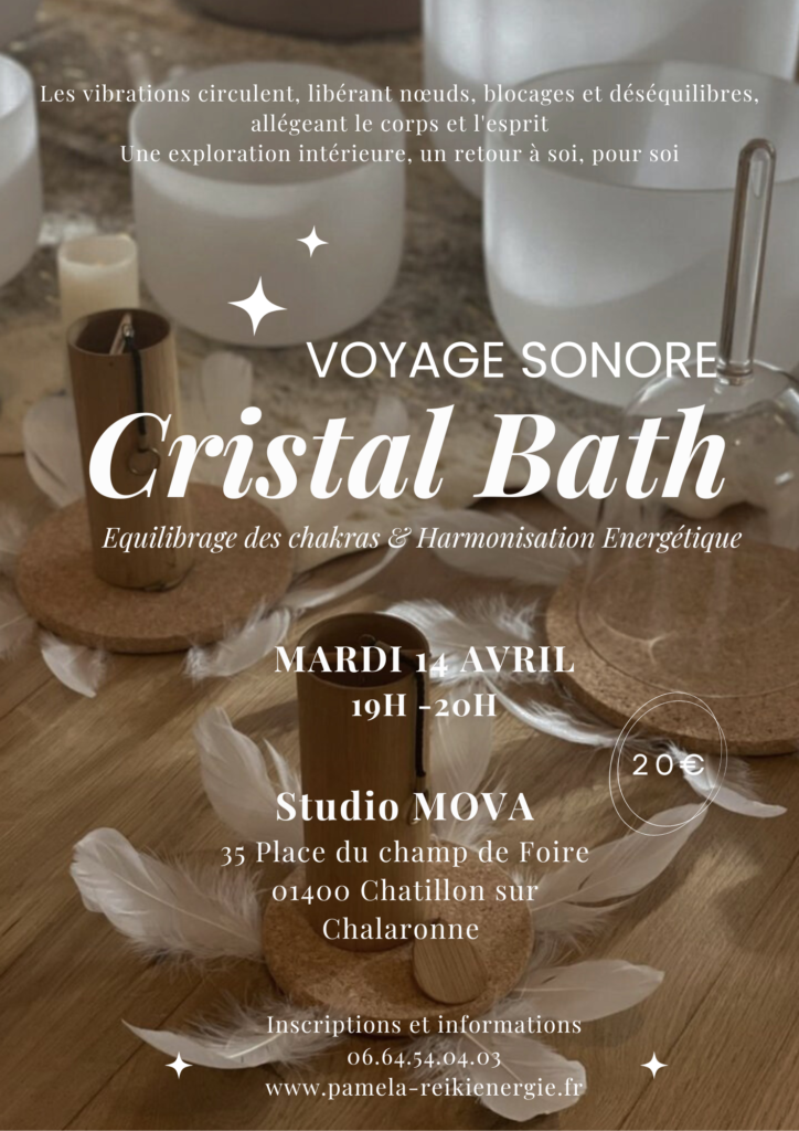 Bain cristallin – Equilibre des chakras & Harmonisation énergétique - Pamela Reikienergie